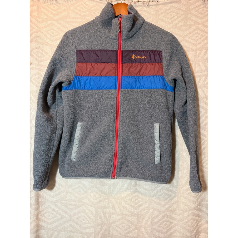 Cotopaxi Women Teca Fleece Full-Zip Jacket Gray Colorblock Small